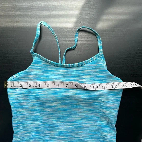 Ivivva by Lululemon Athletica Girls Space Dye Blue Y Back Shelf Bra Tank Top - Picture 5 of 6